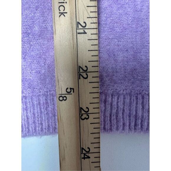 Chico’s Women’s Bohemian Sequin Purple V-Neck  Sweater Size 1/M Wool Blend - Picture 12 of 14